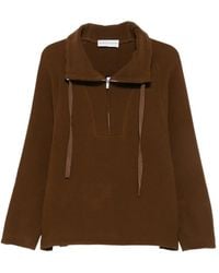 Studio Nicholson - Sudadera Con Cordones Y Media Cremallera - Lyst