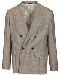 Giorgio Armani - Double-Breasted Blazer - Lyst
