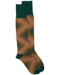 Vivienne Westwood - Quadrophenia Orb-Embroidered High Socks - Lyst