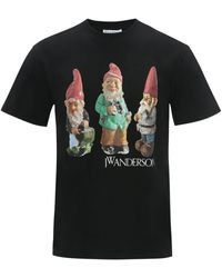 JW Anderson - T-Shirt mit Gnome Trio-Print - Lyst