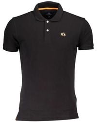 La Martina - Logo-Embroidered Piqué Polo Shirt - Lyst