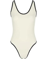 SOLAQUA - Swim I Contrast-Trim Swimsuit - Lyst