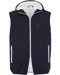 Brunello Cucinelli - Bodywarmer Met Capuchon En Rits - Lyst