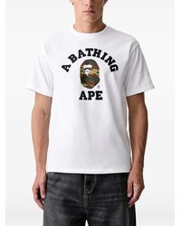 A Bathing Ape - Glitch Woodland College Camouflage-Print T-Shirt - Lyst
