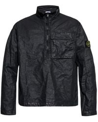 Stone Island - Half-Zip Pocket Jacket - Lyst