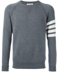 Thom Browne - Jersey Con Cuello Redondo Y Motivo 4-Bar - Lyst