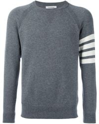 Thom Browne - 4-bar Crew Neck Cashmere Jumper - Lyst