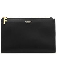 Ferragamo - レザーコスメポーチ - Lyst