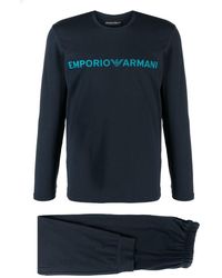 Visita lo Store di Emporio ArmaniEmporio Armani Long Trousers Pattern Mix Pyjama Set Pajama Uomo 