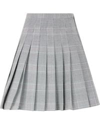 Moschino - Prince Of Wales Check-Pattern Mini Pleated Skirt - Lyst