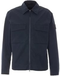 Stone Island - Logo-Patch Zip-Up Jacket - Lyst