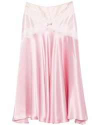 Viktor & Rolf - Lace-Trim Midi Skirt - Lyst