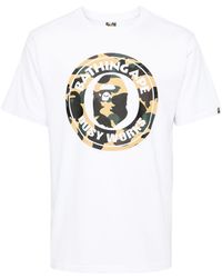 A Bathing Ape - T-shirt Camo Busy Works con stampa - Lyst