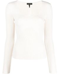 Rag & Bone - U-Neck Long-Sleeved Top - Lyst