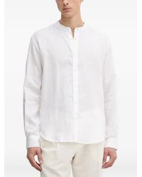 Trussardi - Mandarin-Collar Long-Sleeve Shirt - Lyst