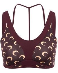 Marine Serre - Athleisure Moon-Printed Bra Top - Lyst