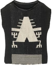Voz - Intarsia-Knit Cotton Top - Lyst