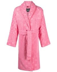 Versace - Bademantel Aus Frottee Mit Barocco-Print - Lyst