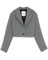 Nanushka - Cropped Boxy Fit Blazer - Lyst
