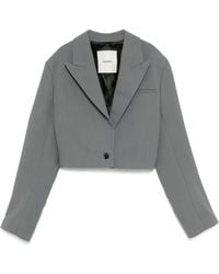 Nanushka - Cropped Boxy Fit Blazer - Lyst