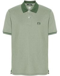 C.P. Company - Logo-patch Piqué Polo Shirt - Lyst
