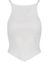 Courreges - Ribbed-Knit Logo-Detail Top - Lyst