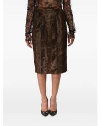 Off-White c/o Virgil Abloh - Faux-Fur Pencil Midi Skirt - Lyst