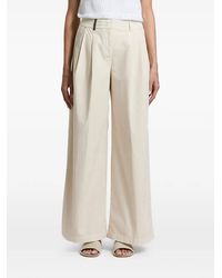 Peserico - Pleated Wide-Leg Trousers - Lyst