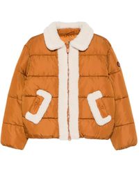 Save The Duck - Honey Faux-Shearling Trim Jacket - Lyst