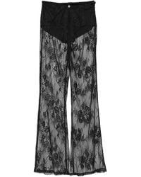 Patrizia Pepe - Flared Lace Trousers - Lyst