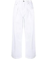 Haikure Cropped-Jeans - Weiß