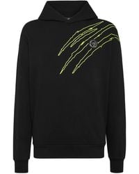 Philipp Plein - Logo-Print Cotton-Blend Hoodie - Lyst