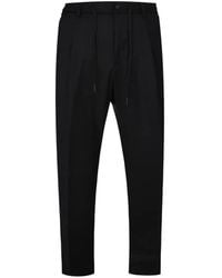 Tagliatore - Drawstring Pleated Straight Trousers - Lyst