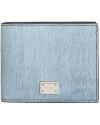 Dolce & Gabbana - Denim Nubuck Wallet - Lyst