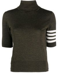 Thom Browne - 4-bar High-neck Knitted Top - Lyst