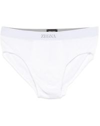 ZEGNA - Logo-Waistband Briefs - Lyst