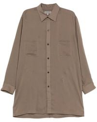 Yohji Yamamoto - Back-Open Gathered-Sleeve Shirt - Lyst