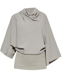 Rick Owens - Draped Cowl-Neck Top - Lyst