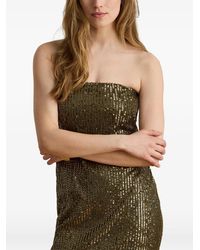 Ralph Lauren - Sequin-Embellished Strapless Midi Dress - Lyst
