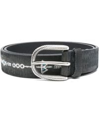 Orciani - Blade Embroidered Leather Belt - Lyst