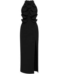 DIVEDIVINE - Flower-Appliqué Halterneck Midi Dress - Lyst