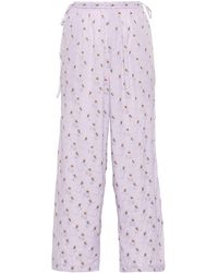 Cordera - Lilla Floral-print Straight-leg Trousers - Lyst