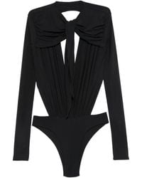 Amazuìn - Anais Cut-Out Ruched Bodysuit - Lyst