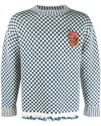 Bode - Talsi Fair Isle Checkerboard Knit Sweater - Lyst