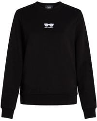 Karl Lagerfeld - Sunglasses-Embroidered Sweatshirt - Lyst