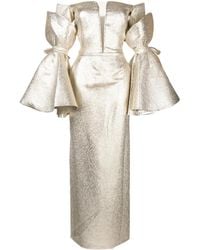 Saiid Kobeisy - Brocade-Effect Off-Shoulder Dress - Lyst