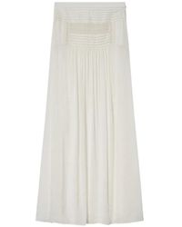 Isabel Marant - Pylka Crochet-Embroidered Pleated Maxi Skirt - Lyst