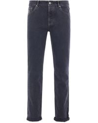 Brunello Cucinelli - Logo-Embroidered Jeans - Lyst