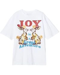 3.1 Phillip Lim - Embroidered-Florals Graphic T-Shirt - Lyst