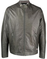 DIESEL - Crinkle-Effect Zip-Up Jacket - Lyst